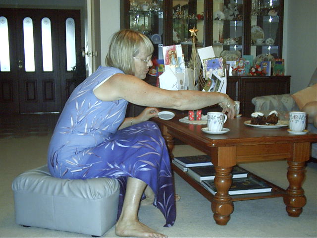 Mum is up for the test of Megan's skills