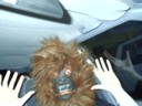 Draxy apes about in the car. Later I was forced to spank the monkey.