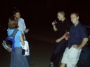 Chatting down on the road