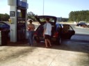 A quick stop for petrol on the way home