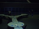 Middle table ready for cables
