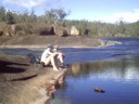 Cool water to cool the feet