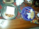 Katie gave us all some biccies (left). As did someone else.