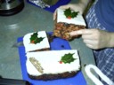 Megan made a cake too this year like mum. Looks yummy.