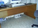 Hiding under desk