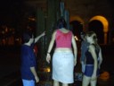 Xmas@GC gets wet and wild in the fountain. (Fatty, Amidala & Kat)