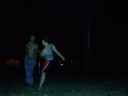 Cavie summons a fireball but is hit by a 1000 kick combo. 'Flawless Victory!'