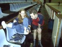 Spud checks out the legs. Mmmmmmgeckolegs.