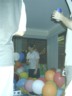 Cutie plays in the kids room.