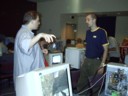 Dilbert does his 'Little teapot' routine, to Vic's dismay.
