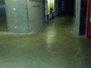 And follows it past the vending machines