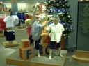 This is what happens to kids that misbehave in DJs. They are forced to dress up and pretend to be homosexual statues.