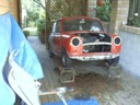 Upon arriving home, I see dad is hard at work on our 2nd mini. (Preparing it for my sister to have)