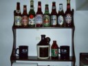 Dad's bottle collection. Beers from afar.