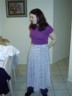 Tanya models her apparent choices of work uniform. She is complaining tomorrow.