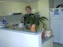 Megan in her kitchen