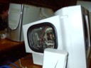There are always some weird case mods at QGL. But this is the first monitor mod i've seen.