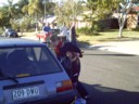 Poet gets something from car