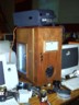 That wood case again. With projector.