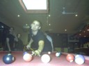 Devil at the pool table