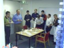 Birthday morning tea for Ean (2nd from right)