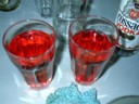 After 8 half glasses of Cowboys, we ended with a gentle raspberry and vodka