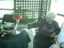 Nana cuts cake