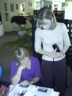 Mum and Megan look at old photo's