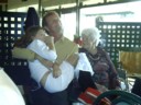 Awww, isn't that cute.... Dad (Dave, Roselle's husband) and one of their daughters