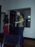 Cavie dances with 2 lovely ladies
