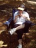 Megan relaxes