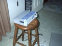 Steve brings over his projector soem a night of Anime viewing, the star being Spirted Away DVD