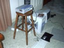 Draxy connects up computer to projector for leeched-anime viewing