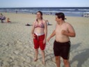 Jess and Fatcat have a quick swim