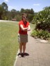 Trui at Cutie's place. Last stop before Surfers. Nice legs.
