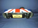 And a licence plate in this case