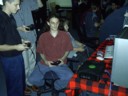 Manu shows off his XBox game he created. It was basically Final Fantasy 7 style.