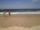 The surf is a little rough